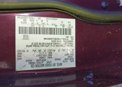 2006 Ford Explorer Eddie Bauer from USA, damaged, VIN 1FMEU74E56UA89344